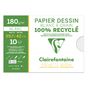 Pochette de Papier Dessin Blanc à Grain 100 % Recyclé 180 g/m²