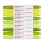 Marqueur Double pointe Rechargeable Set Green Yellow 9 pcs