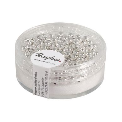Perles en plastique 3 mm Argenté