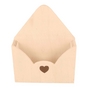 Porte-courrier en bois 15,3 x 4,4 x 19,2 cm Enveloppe ouverte