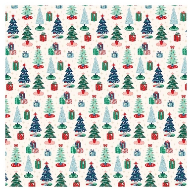 Papier imprimé 30,5 x 30,5 cm Happy Holidays - Under The Tree