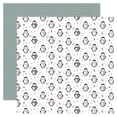 Papier imprimé 30,5 x 30,5 cm Winterland - Penguin Fun