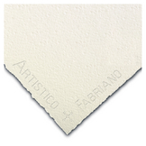 Feuille de papier aquarelle 300 g/m² Grain torchon Artistico Extra Blanc Bords frangés