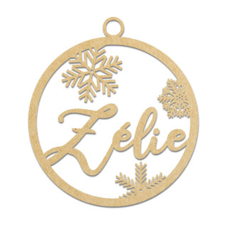 Boule de Noël 3 flocons à personnaliser - Rougier et Plé
