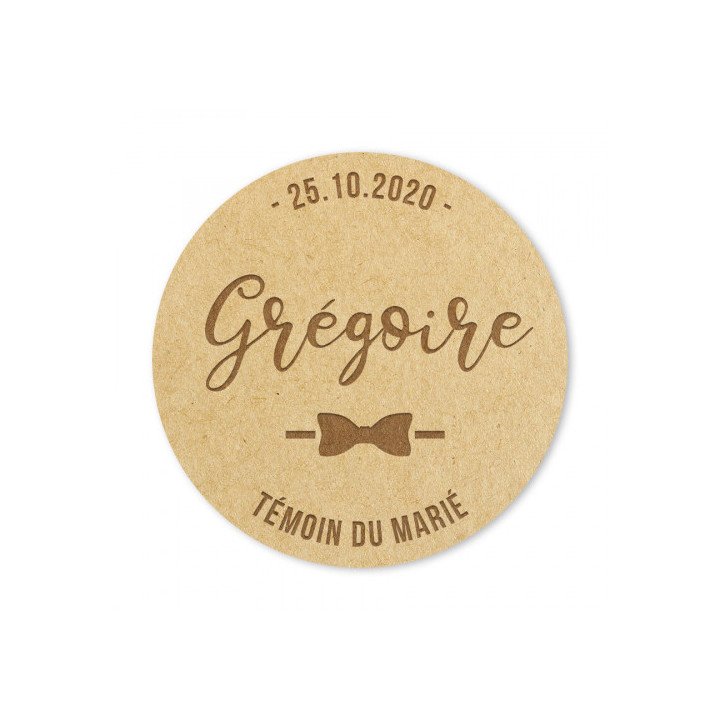Badge Témoin du marié - Rougier et Plé
