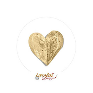 Badge Cœur 38 mm 1pc - Rougier et Plé