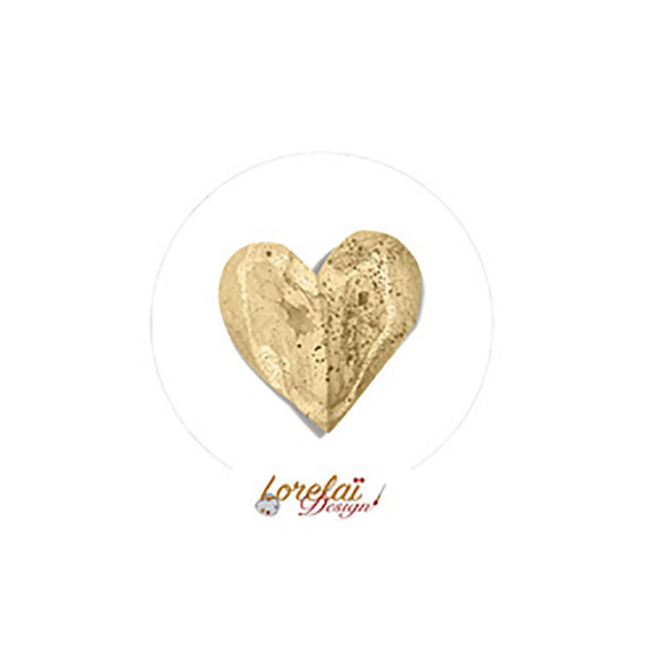 Badge Cœur 38 mm 1pc - Rougier et Plé