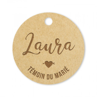 Porte-clés rond Témoin du marié - Rougier et Plé