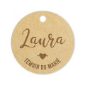 Porte-clés rond Témoin du marié - Rougier et Plé