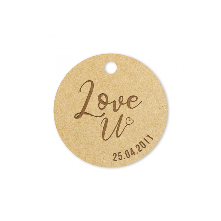Porte-clés rond Love You - Rougier et Plé