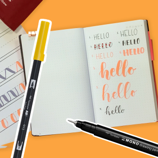 Apprendre les bases du lettering avec les feutres Tombow