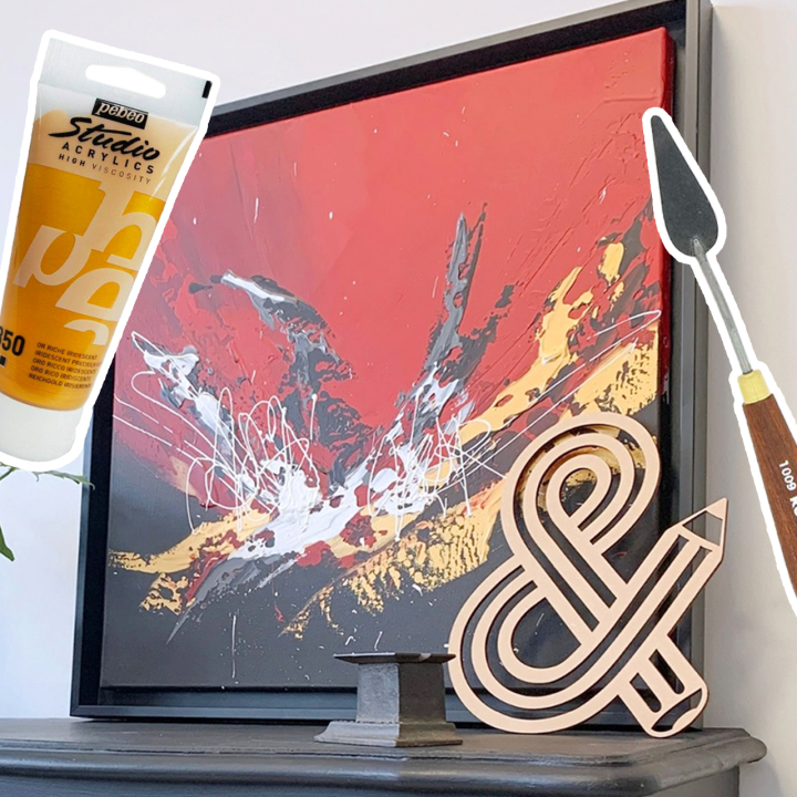 Réaliser une toile abstraite avec l'acrylique Pébéo
