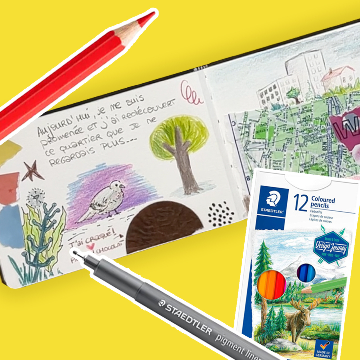 Créer un carnet de voyage avec les crayons Staedtler
