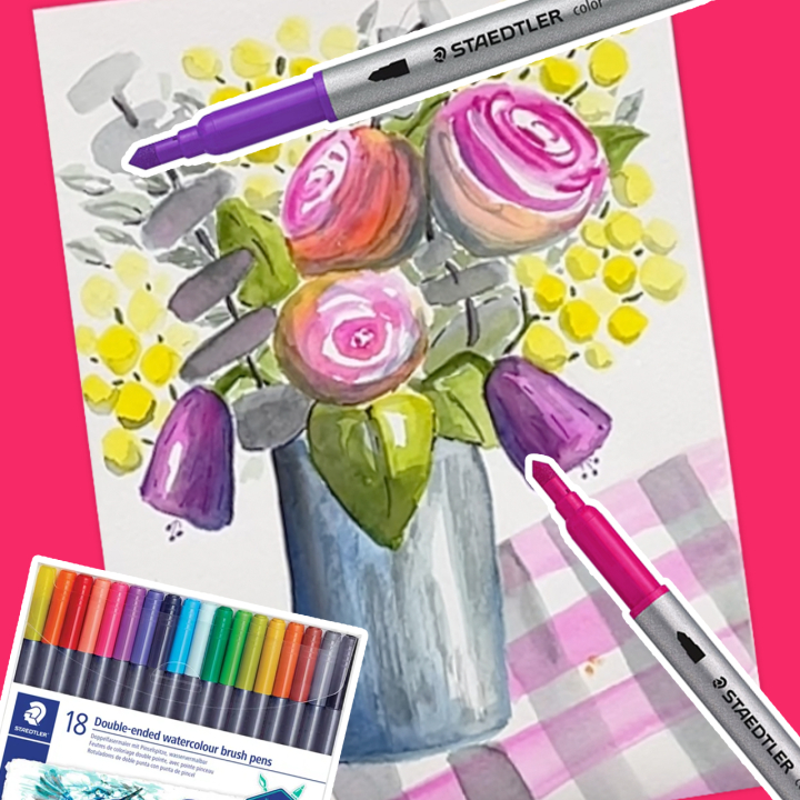 Dessiner avec les feutres aquarellables Staedtler