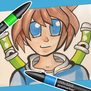 Dessiner un personnage Manga aux Promarker