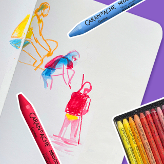 Dessiner sur le vif avec les pastels à la cire Neocolor !