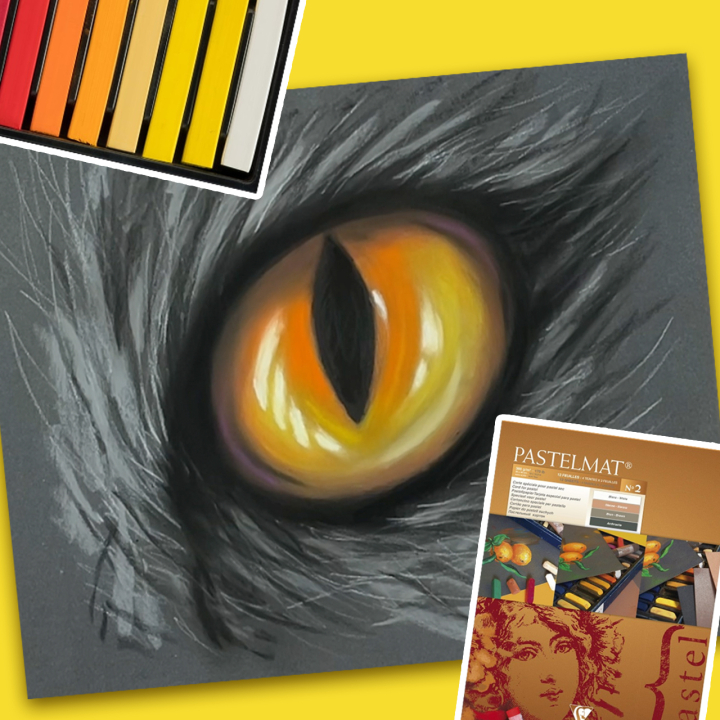 Réaliser un oeil aux pastels avec le papier Pastelmat