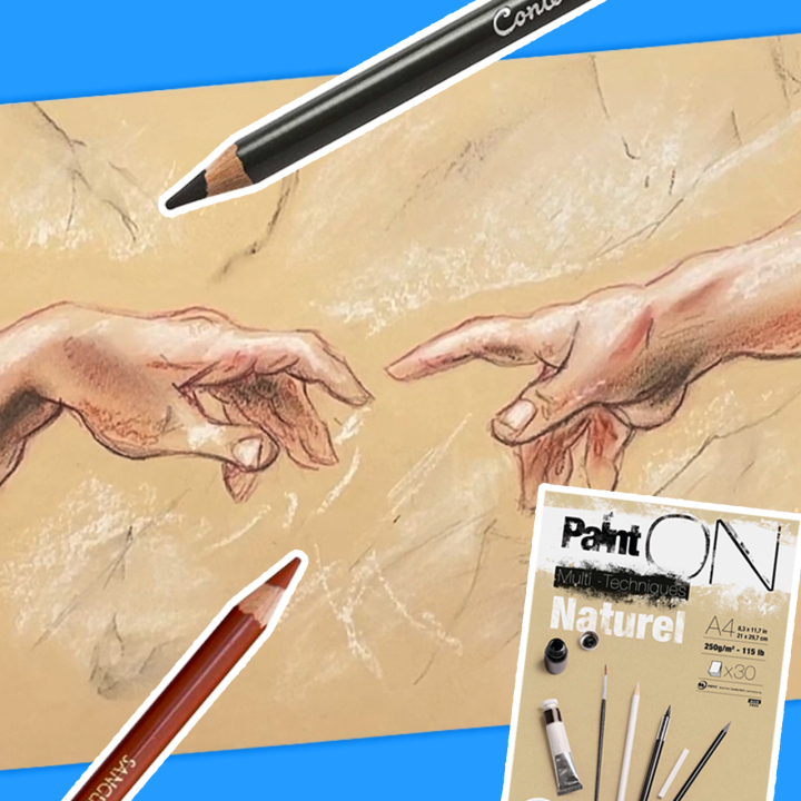 Dessiner La Création d'Adam avec les papiers PaintOn