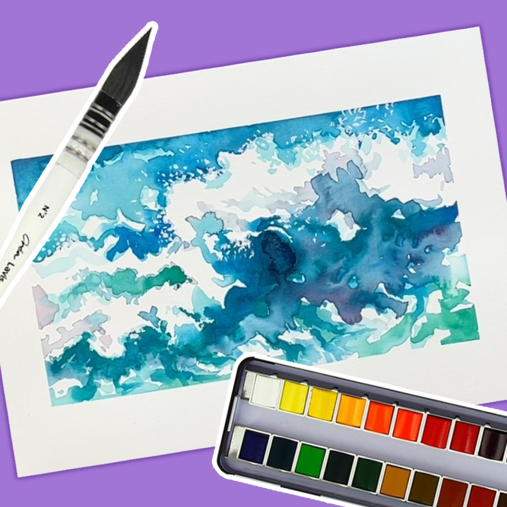 Peindre l'océan à l'aquarelle avec Aquapad