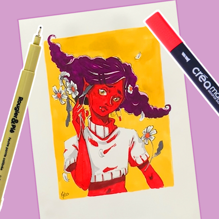 Dessiner un personnage manga avec les Créamarker