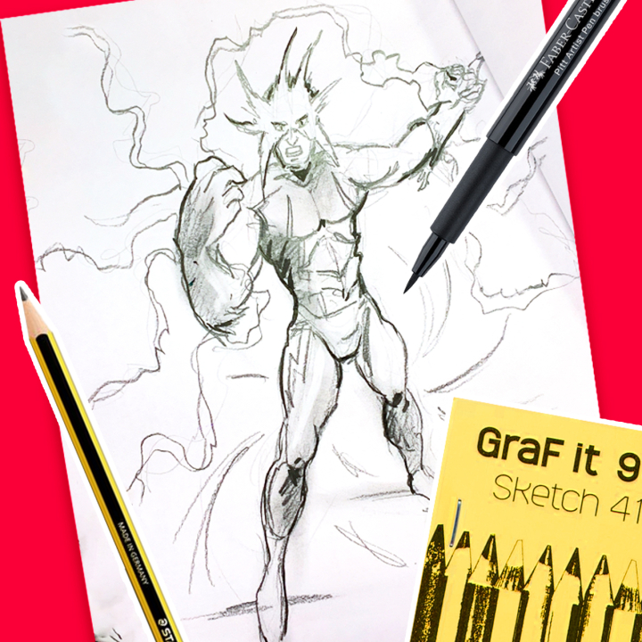 Dessiner un super-héros de Comics avec Graph It Clairefontaine