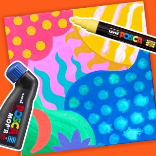 Créer une jolie toile déco avec les marqueurs Posca