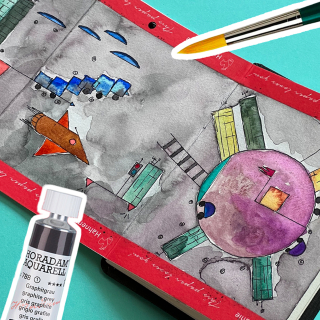 Réaliser une aquarelle avec les carnets Zig Zag Hahnemühle