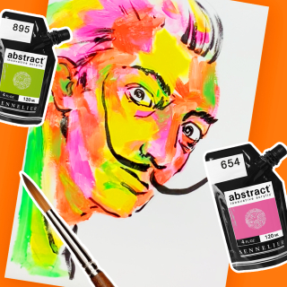 Peindre un portrait Pop Art avec l'acrylique Abstract Sennelier