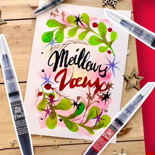 Réaliser une carte de voeux avec Ink Brush