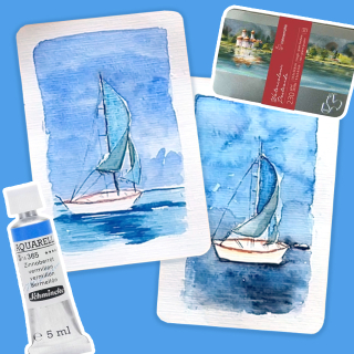 Peindre des cartes postales à l'aquarelle Schmincke