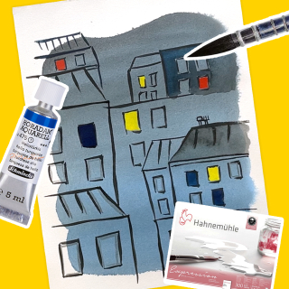 Peindre une illustration à l'aquarelle avec le papier Expression Hahnemühle