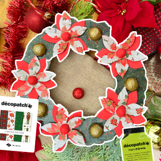 Décorer une couronne de Noël Décopatch