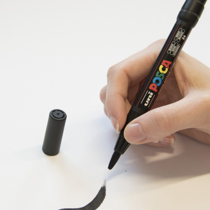 Boite de 10 feutres pinceau assorties PCF-350 - Posca - Rougier et Plé