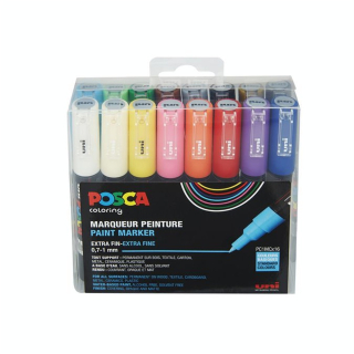 Boîte de 16 marqueurs assortis PC-1MC - Posca - Rougier et Plé