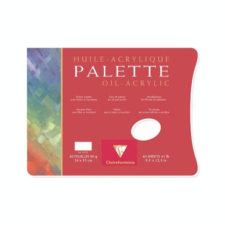 Palette pelable pour l'huile bloc de 40 feuilles 90g A3 - Clairefontaine - Rougier et Plé