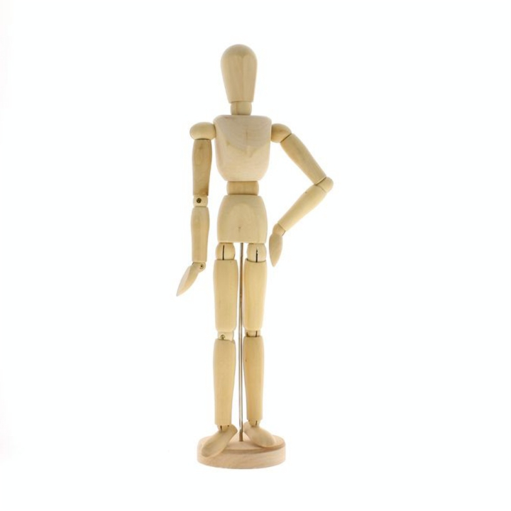 Mannequin en bois vernis homme 30cm - Rougier&Plé - Rougier et Plé