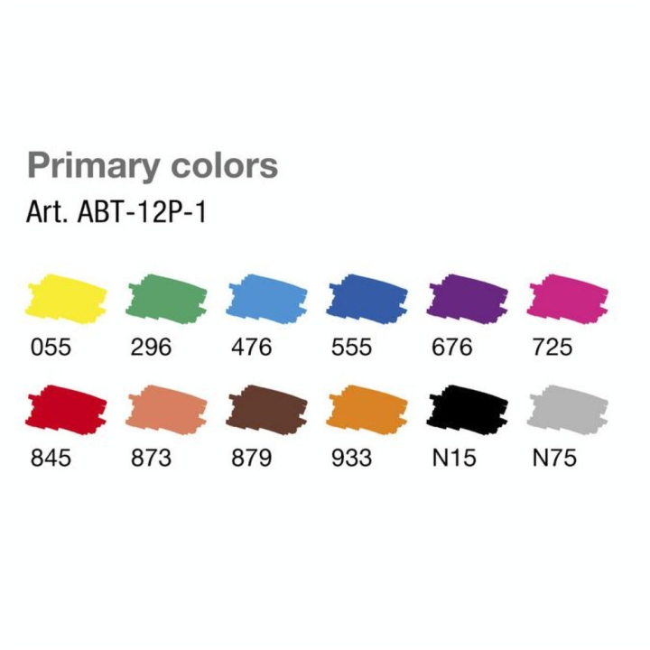 Feutre double pointe ABT Dual Brush Pen set de 12 basiques - Tombow - Rougier et Plé