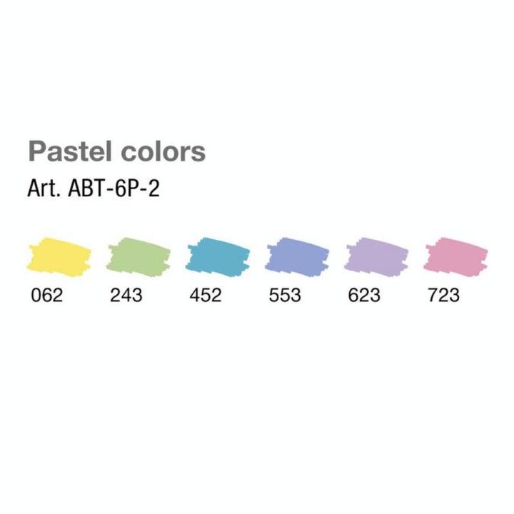 Feutre-pinceau set de 6 couleurs pastel - Tombow - Rougier et Plé