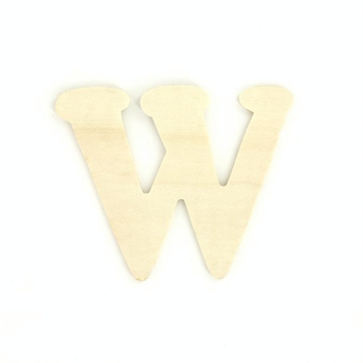 Lettre en bois 10cm épaisseur 4mm W - Vaessen Créative - Rougier et Plé