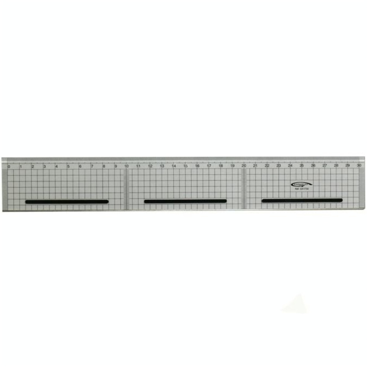 Règle de coupe avec bord en acier et patin antiglisse 30cm - Graphoplex - Rougier et Plé