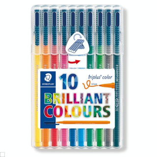 Feutre Triplus color étui rigide de 10 couleurs - Staedtler - Rougier et Plé