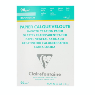 Papier calque supérieur bloc de 50 feuilles 90g - Clairefontaine - Rougier et Plé