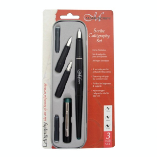 Coffret pour gaucher Scribe Pen stylo +3 plumes (1,5 - 2,3 - 2,7) - M4300L - Corect'Art - Rougier et Plé