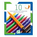 Feutre-pinceau boîte de 10 couleurs classiques - Djeco - Rougier et Plé