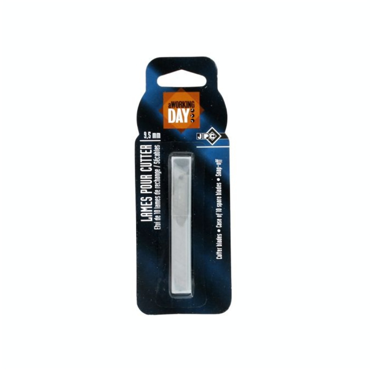 Lames de rechange pour cutter 9.5mm set de 10 - Wonday - Rougier et Plé