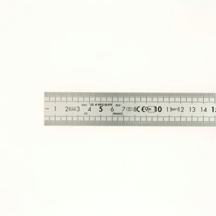Réglet en inox gradué 2 faces 30cm flexible - Wonday - Rougier et Plé