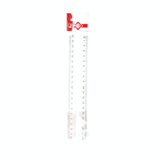 Règle en plastique graduée 2 biseaux 20cm - Wonday - Rougier et Plé