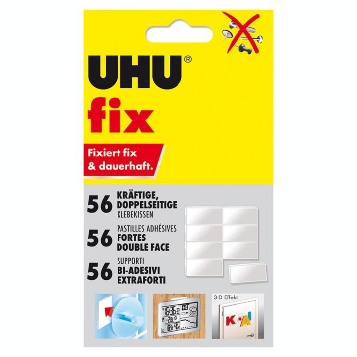 Carrés de mousse adhésive double-face Uhu-fix boîte de 50 - Uhu - Rougier et Plé