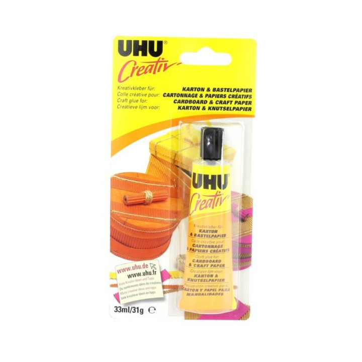 Colle creativ' cartonnage et papiers creatifs 33ml - Uhu - Rougier et Plé