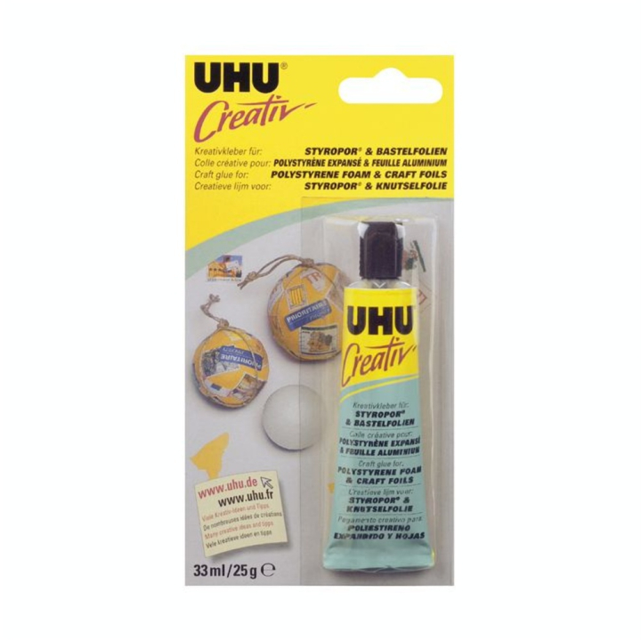 Colle creativ' polystyrène expansé & feuilles d'aluminium - Uhu - Rougier et Plé